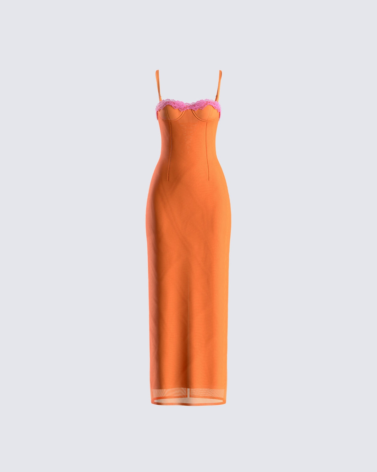 Vestido Longo Ayesha Laranja de Tule