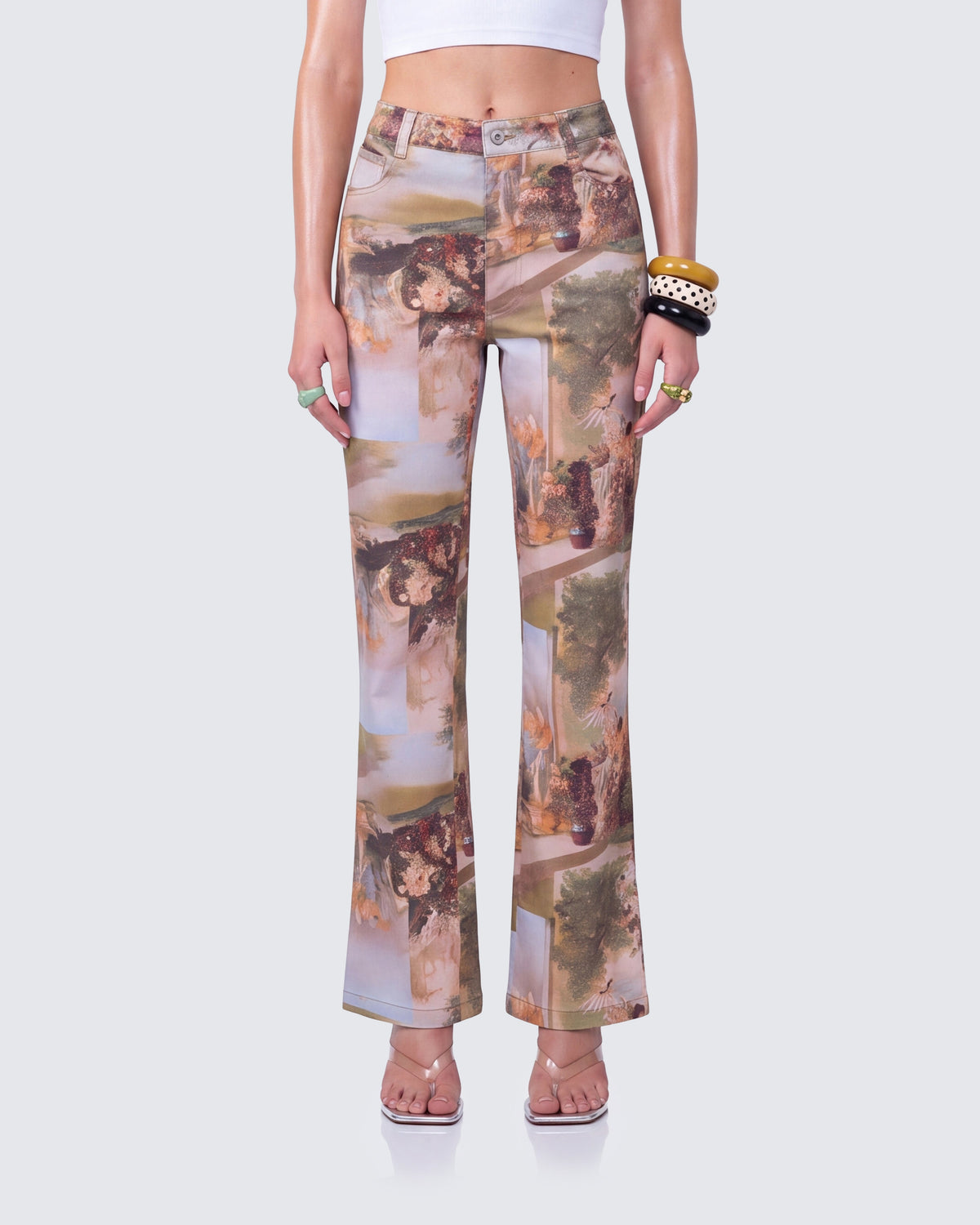 Calça Aphrodite Estampada Cintura Alta