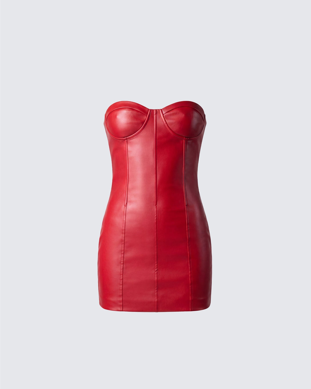 Vestido Curto Trisha de Couro Ecológico