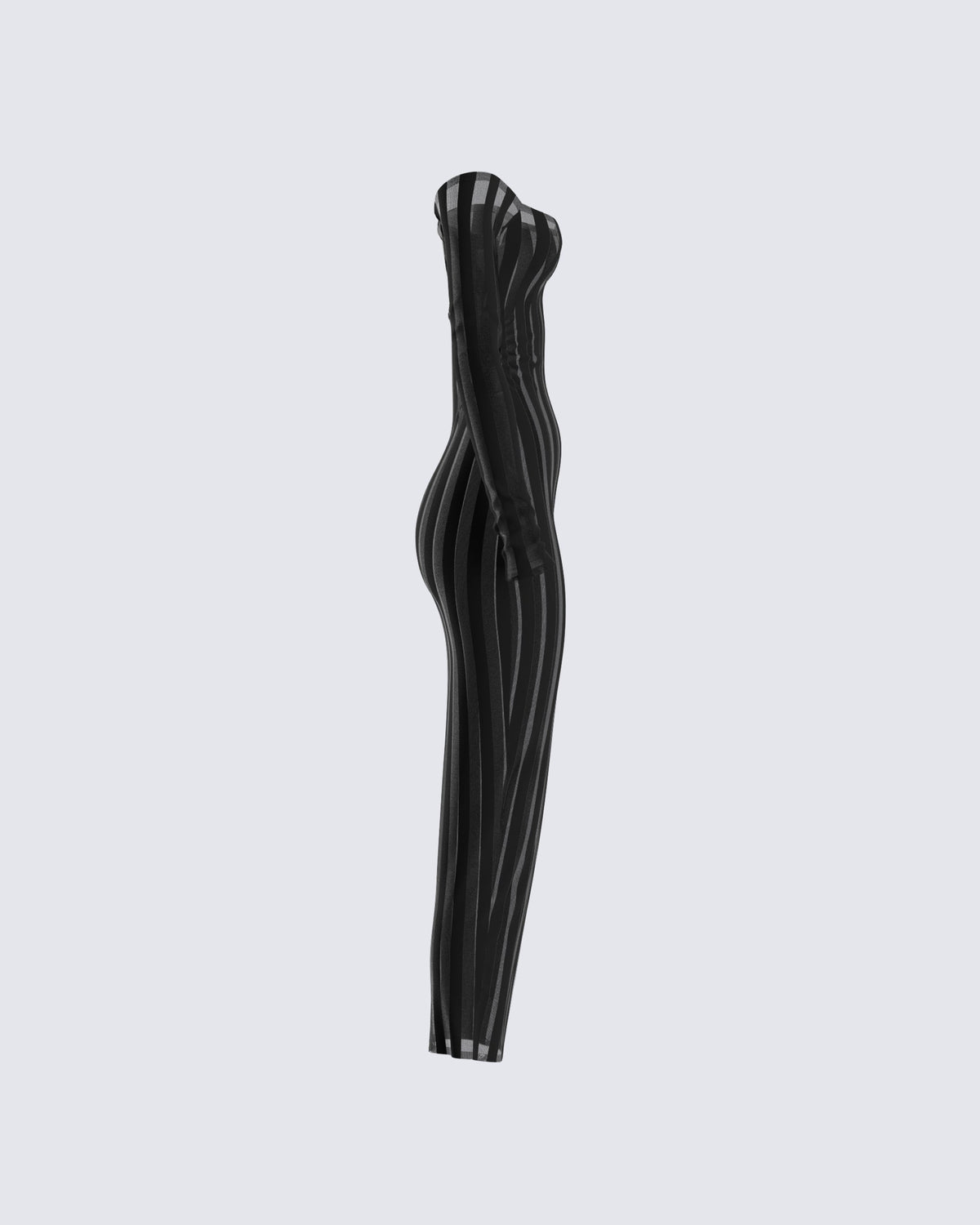 Vestido Midi Meritt Preto Listrado