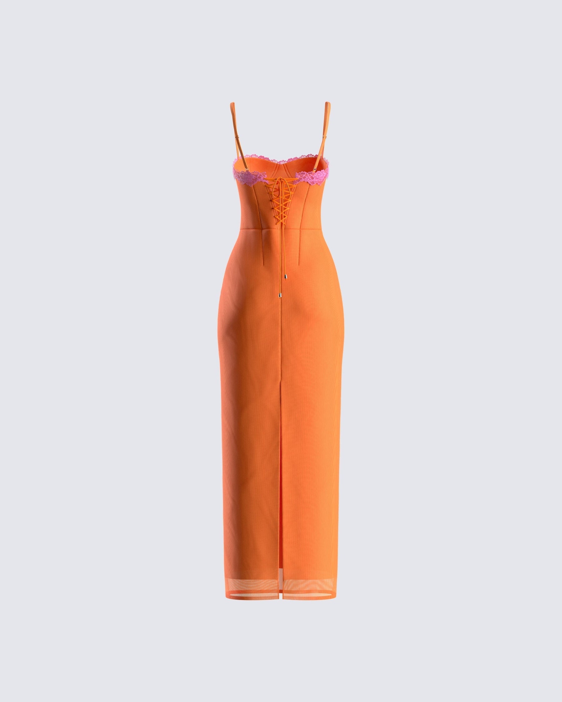 Vestido Longo Ayesha Laranja de Tule