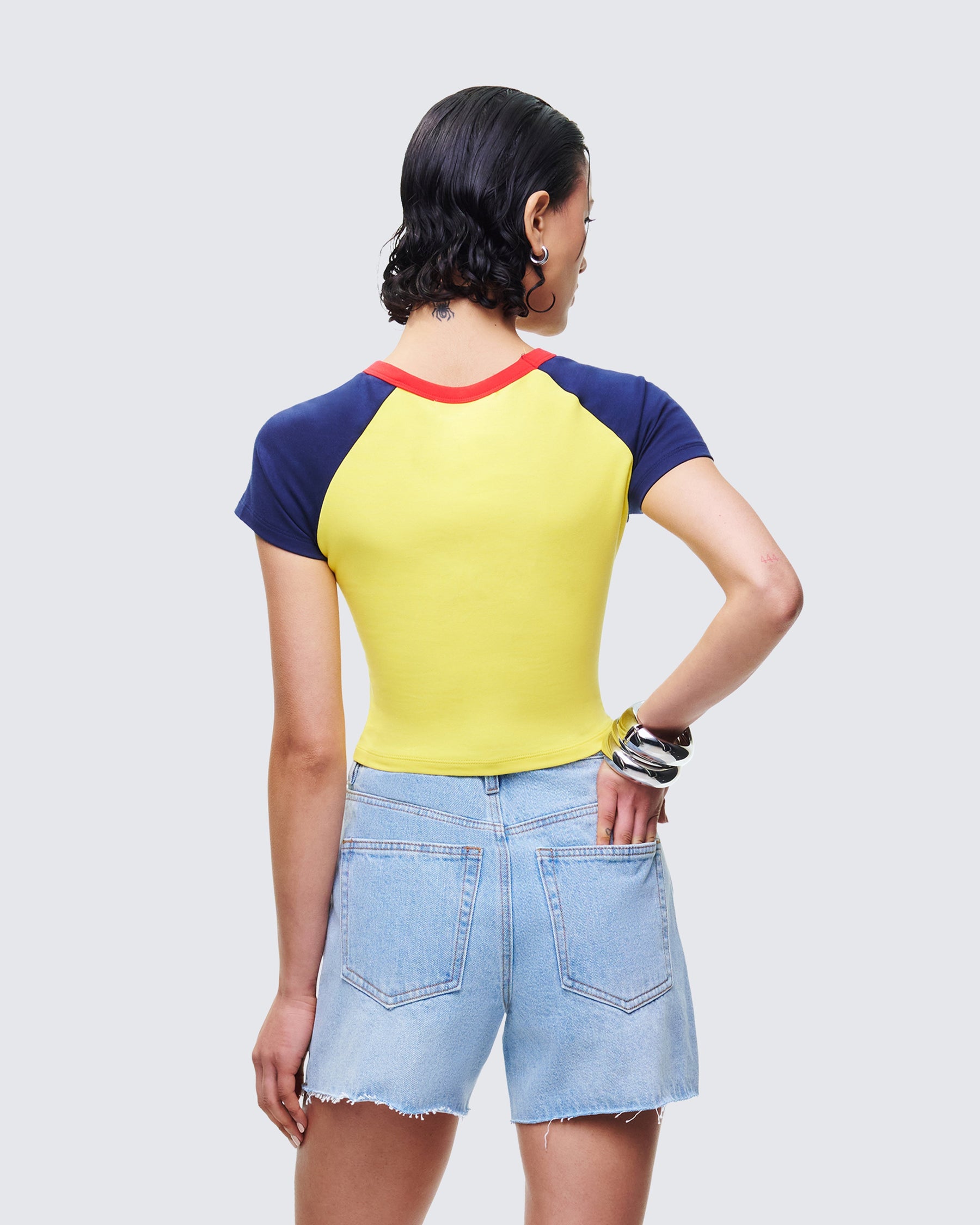Cropped Amber Amarelo Estampado