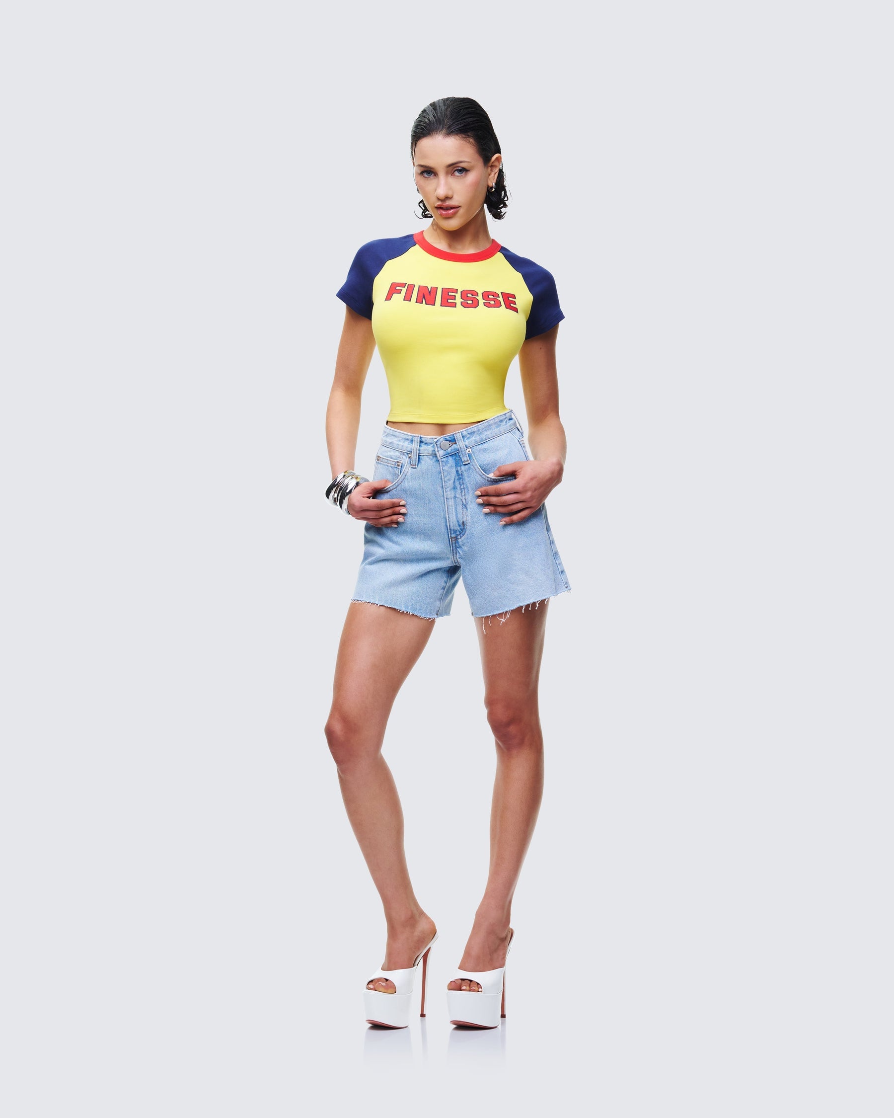 Cropped Amber Amarelo Estampado