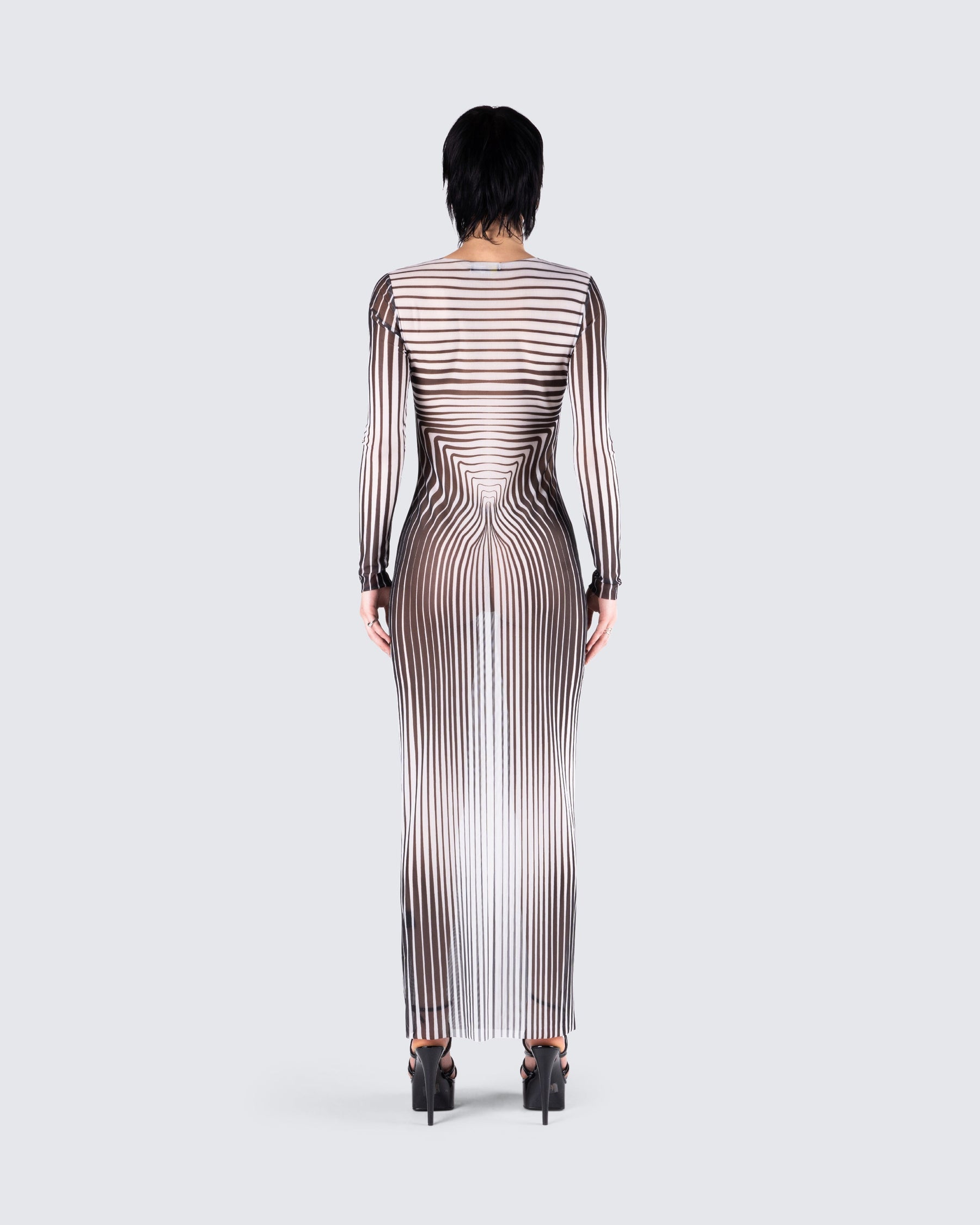 Vestido Artina com Estampa de Ilusão