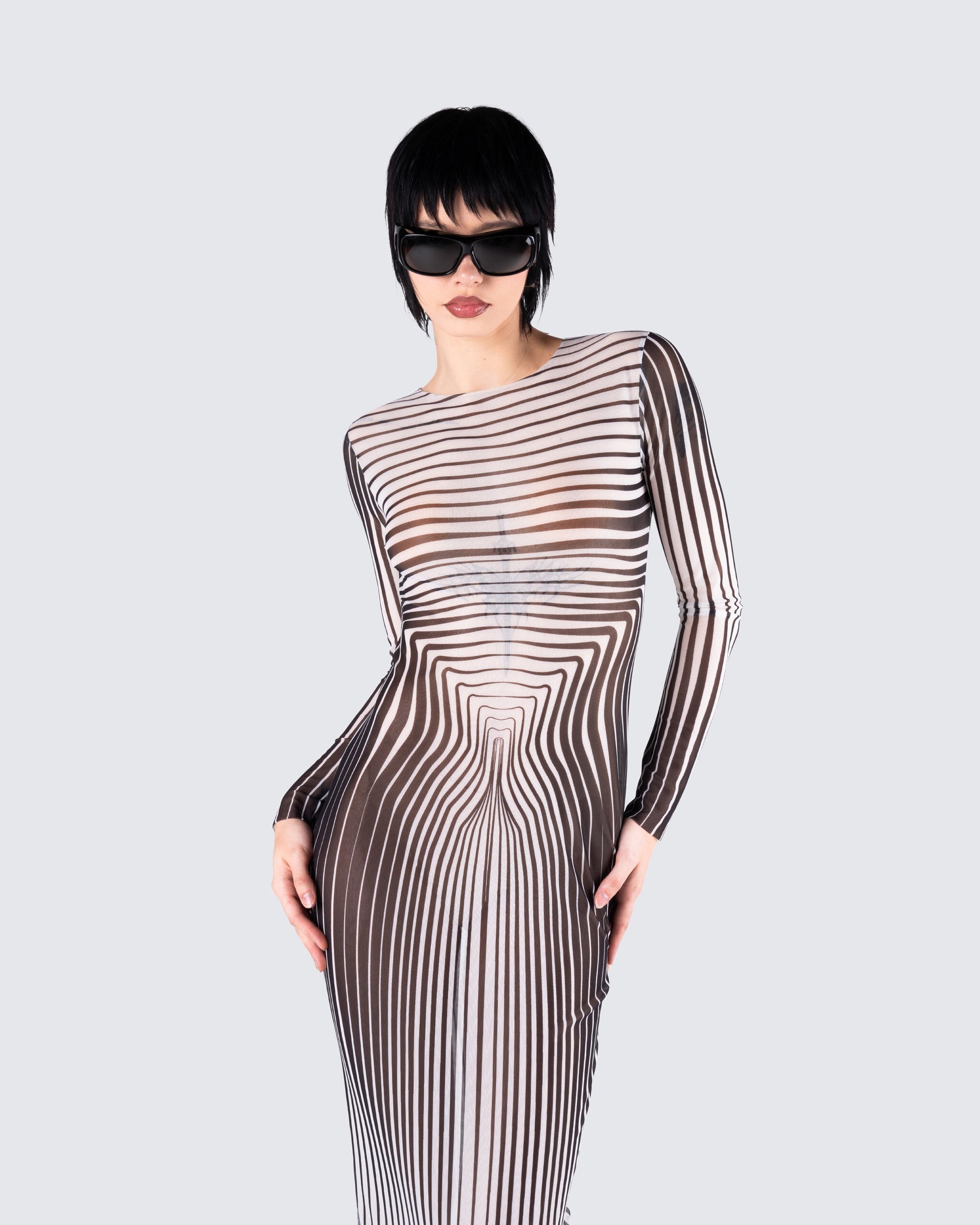 Vestido Artina com Estampa de Ilusão