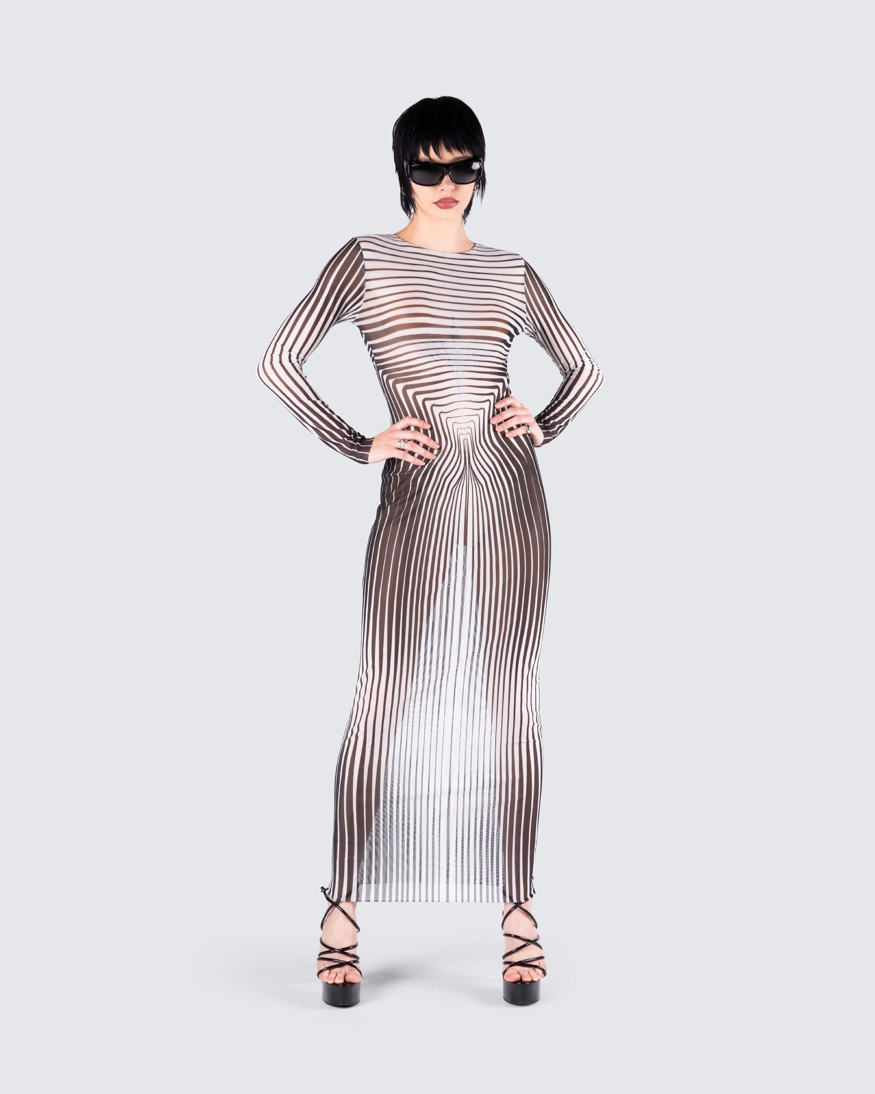 Vestido Artina com Estampa de Ilusão