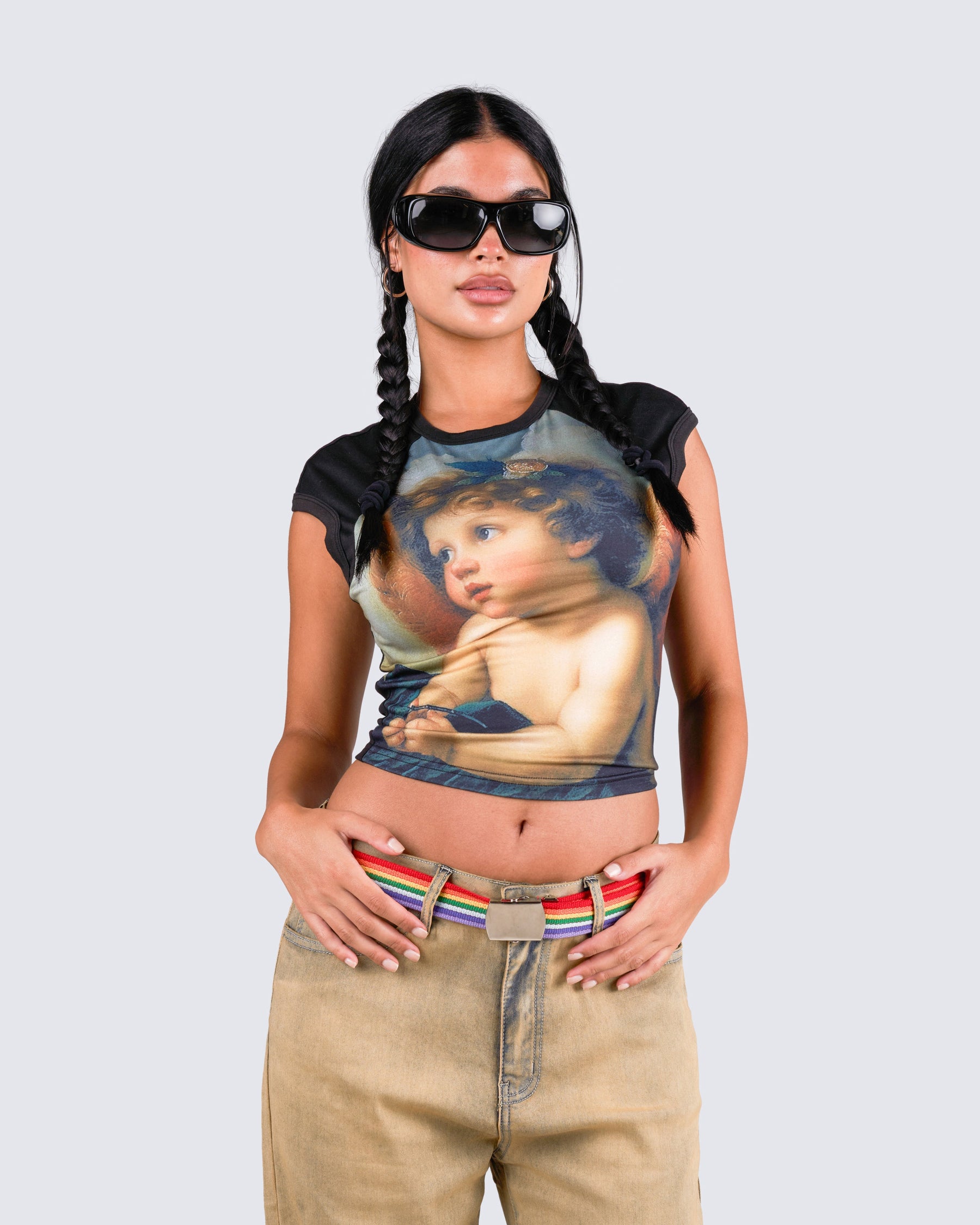 Blusa Cheryse com Estampa de Anjo