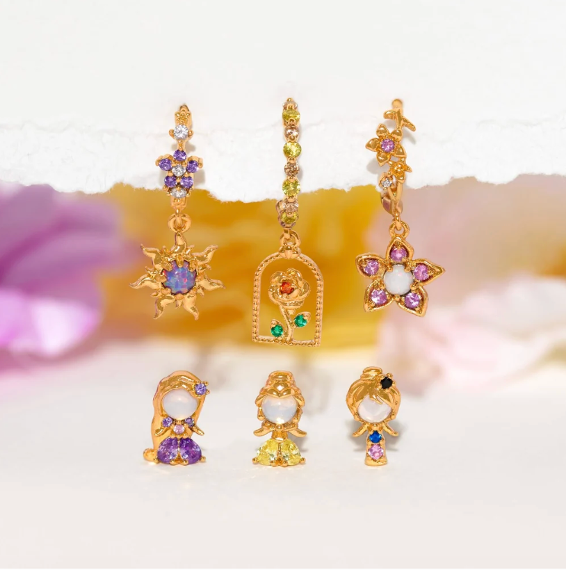 Brincos de Argola Brasão de Corona – Rapunzel