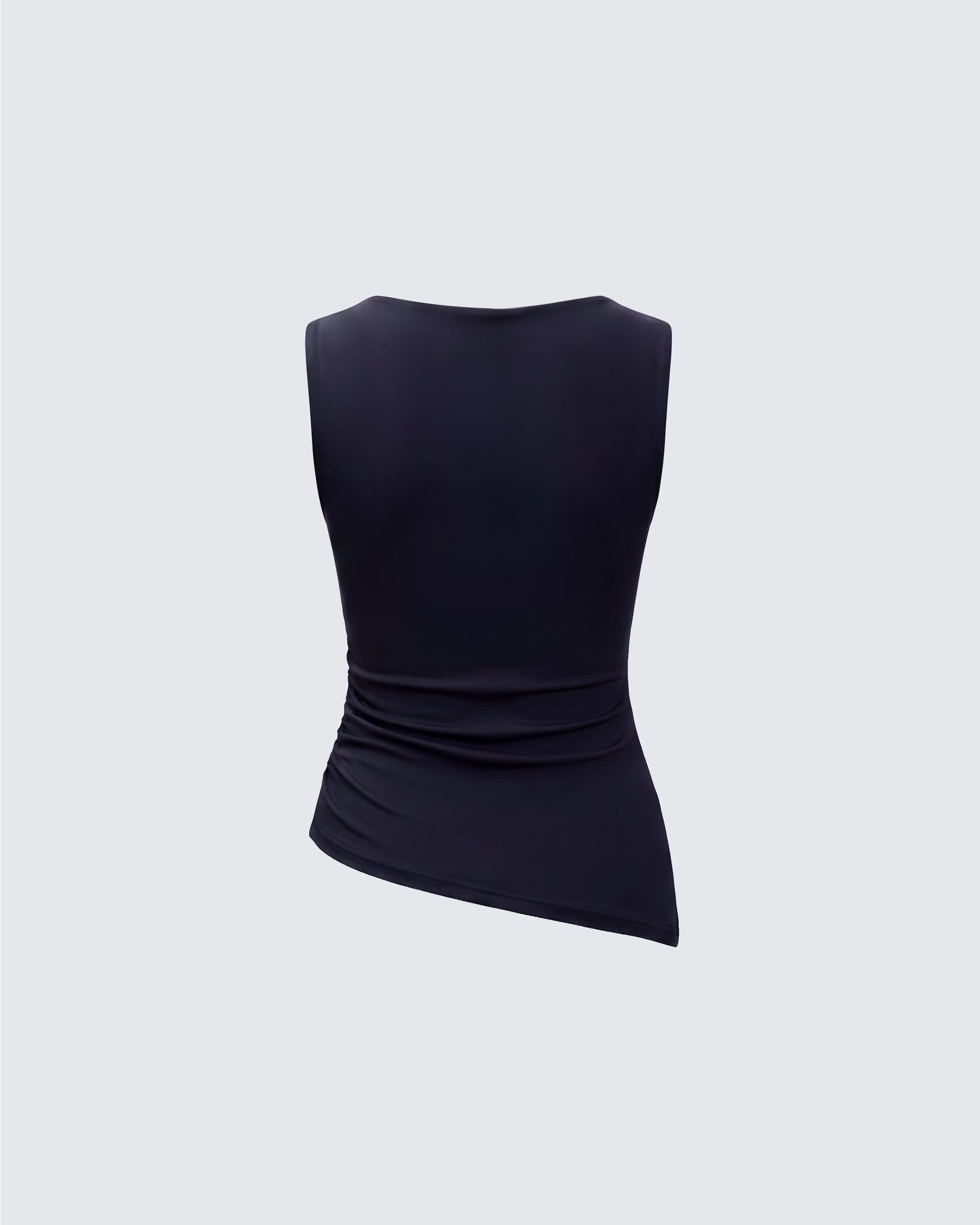 Blusa Inka Preta Assimétrica Ombro a Ombro