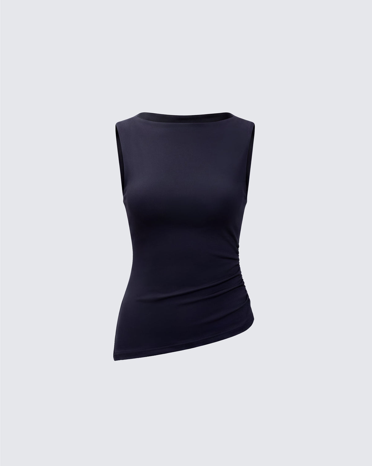 Blusa Inka Preta Assimétrica Ombro a Ombro