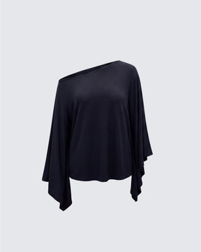 Blusa Jannah Preta Manga Morcego