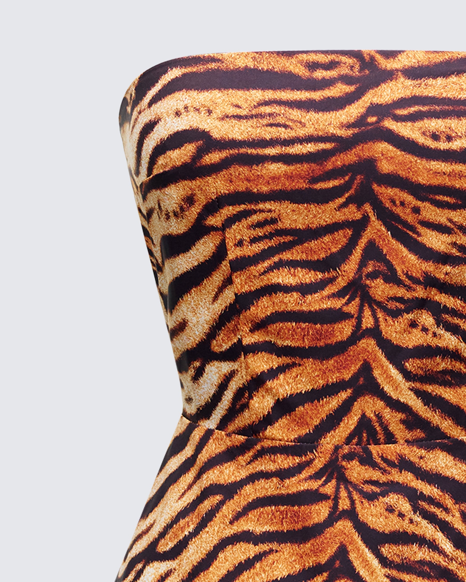 Blusa Juliana Marrom com Estampa de Tigre