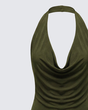 Blusa Kaelle Verde Gola Degagê