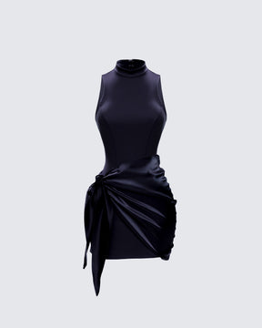 Vestido Curto Lindsey Preto Transpassado