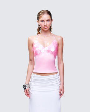 Top Pearle Rosa de Paetê Disco
