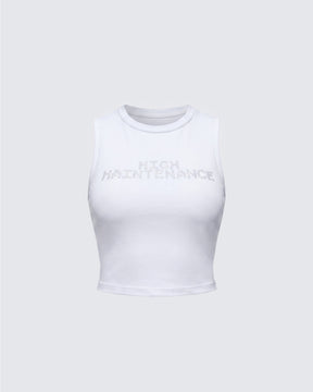 Cropped Rumi Branco com Strass
