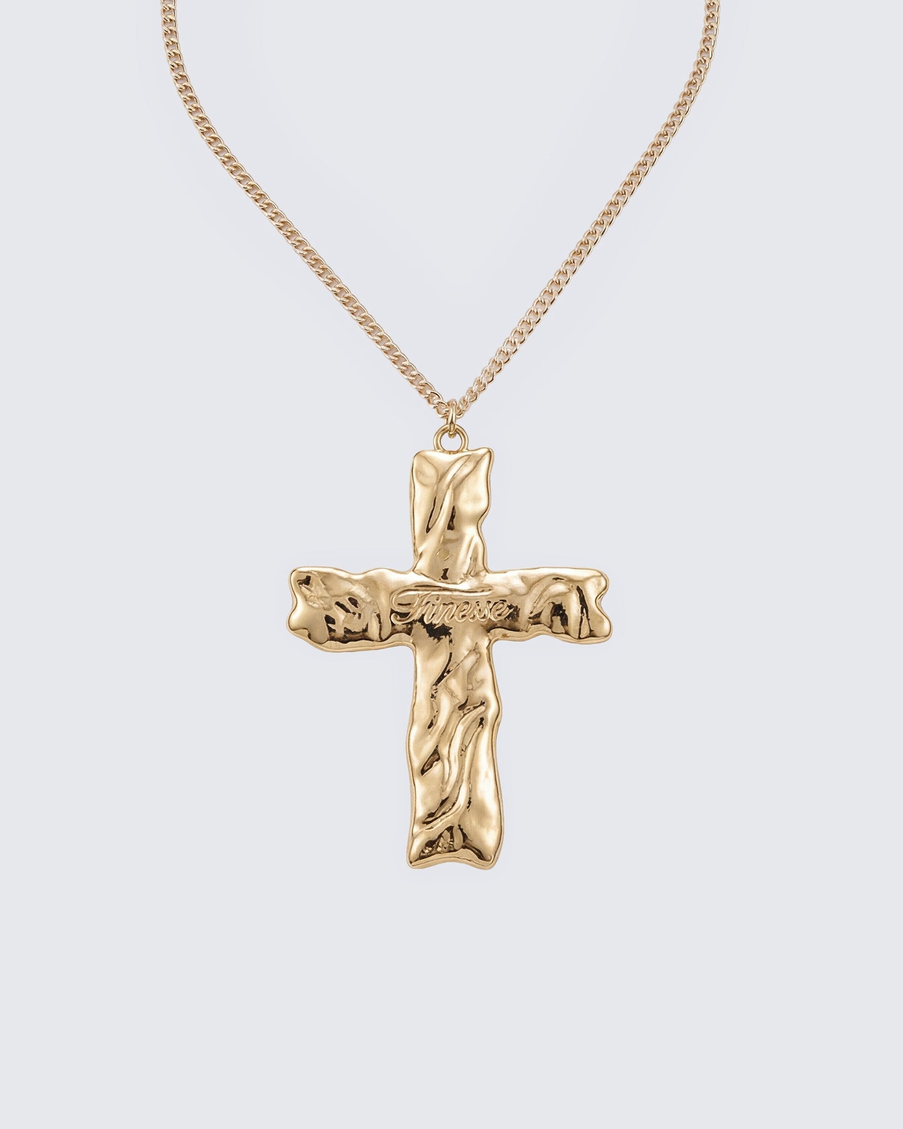 Colar Suha Dourado com Pingente de Cruz