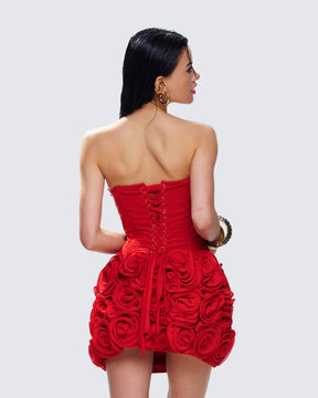 Top Corset Tayah Vermelho de Tule