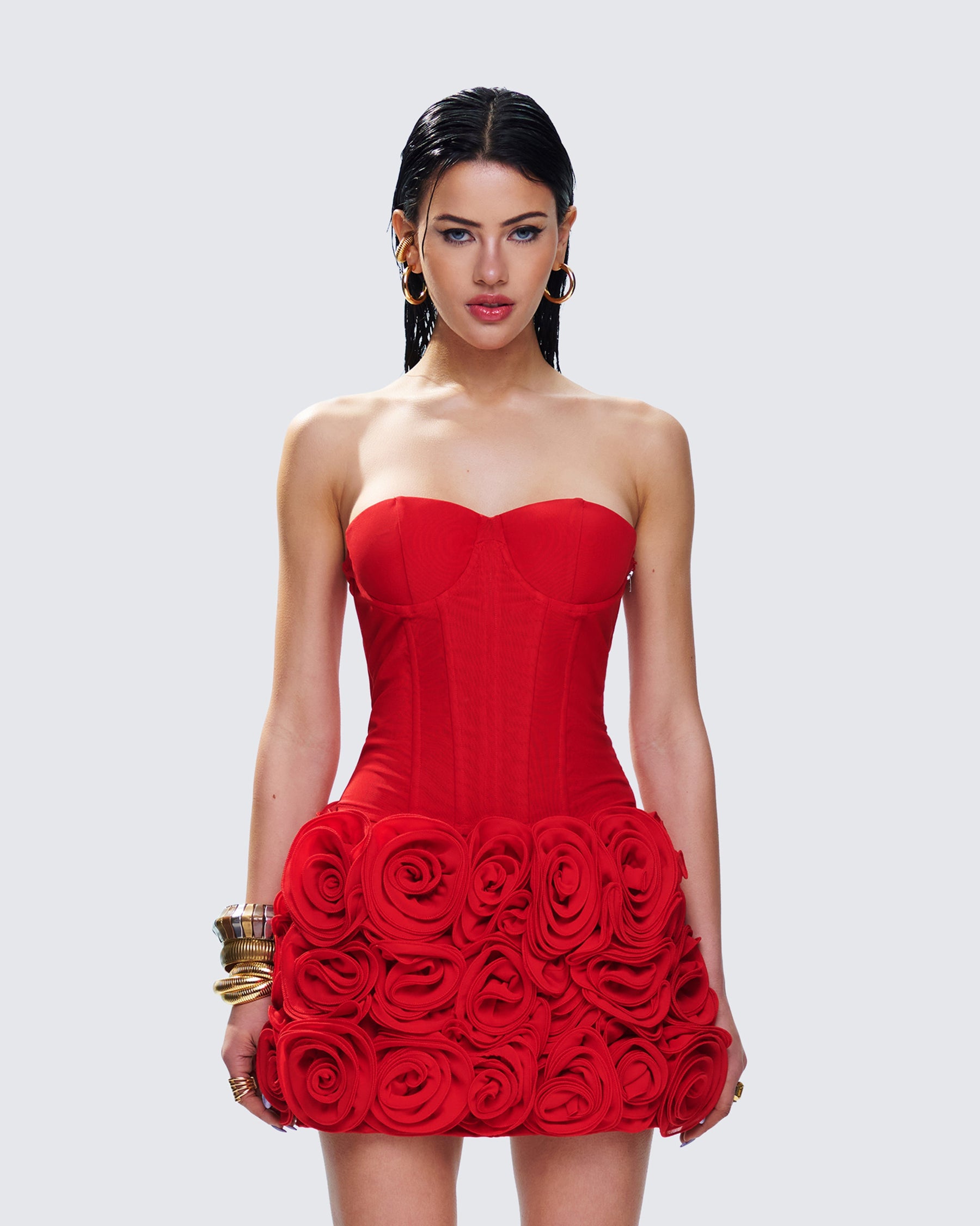 Top Corset Tayah Vermelho de Tule