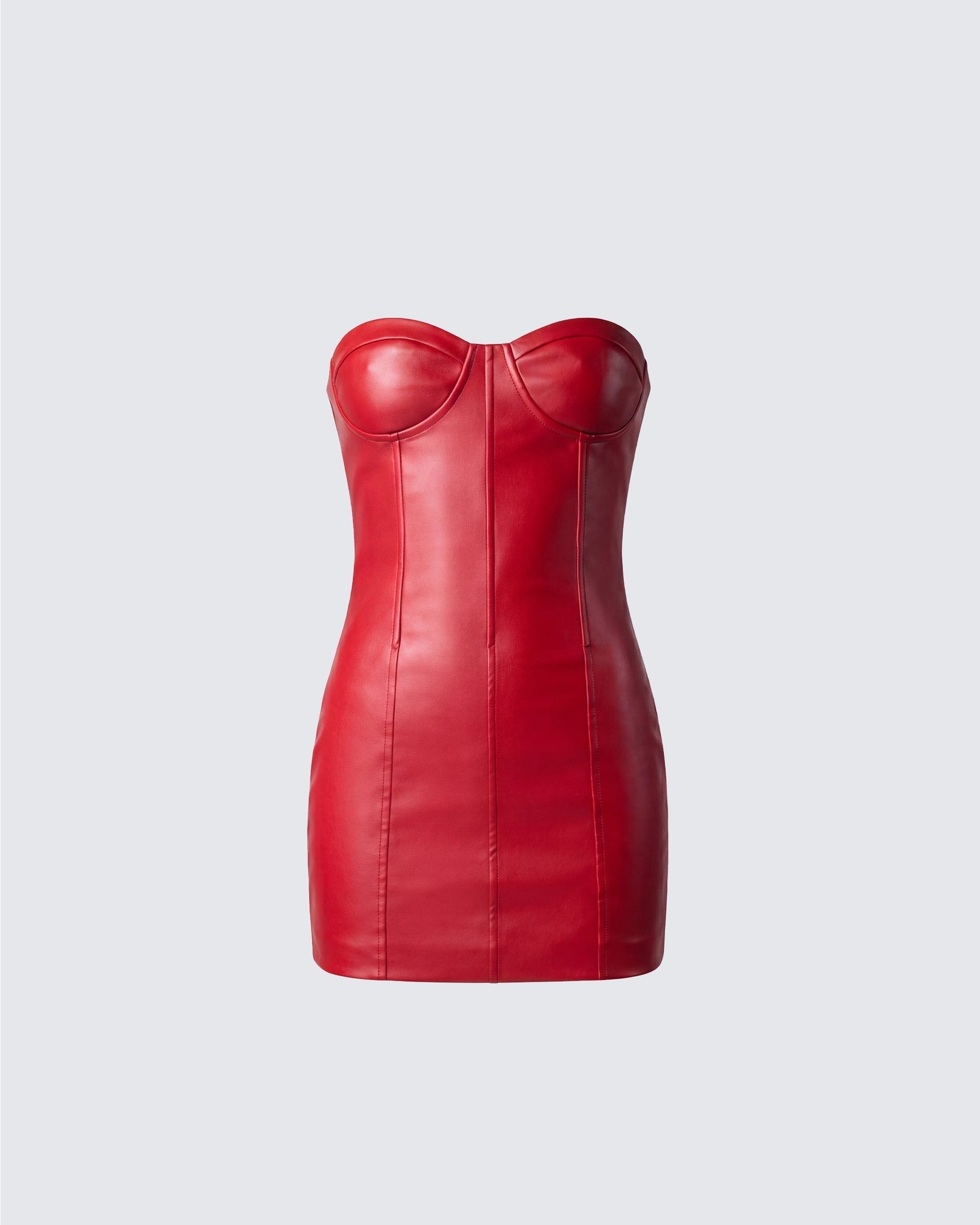 Vestido Curto Trisha de Couro Ecológico